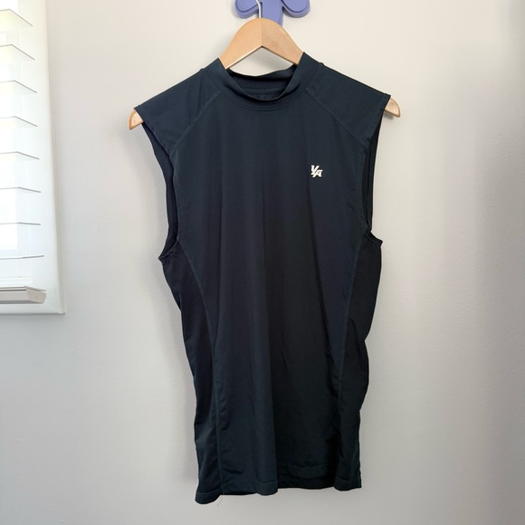 Young LA Large Stealth Compression Cut Off Tank Teal Dark Blue Gym Workout - Picture 1 of 8